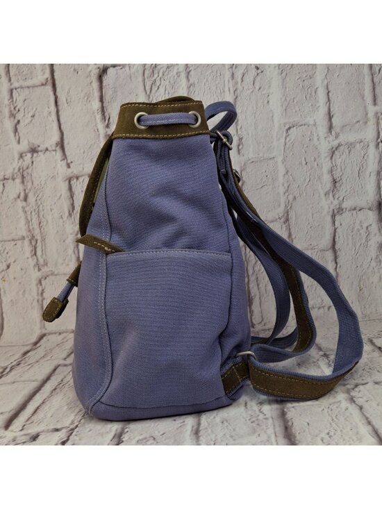 Sherpani Iris Backpack Purple Canvas With Floral Embroidery & Adjustable Straps